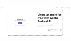 Adobe Enhance Speech תוכנה בינה מלאכותית