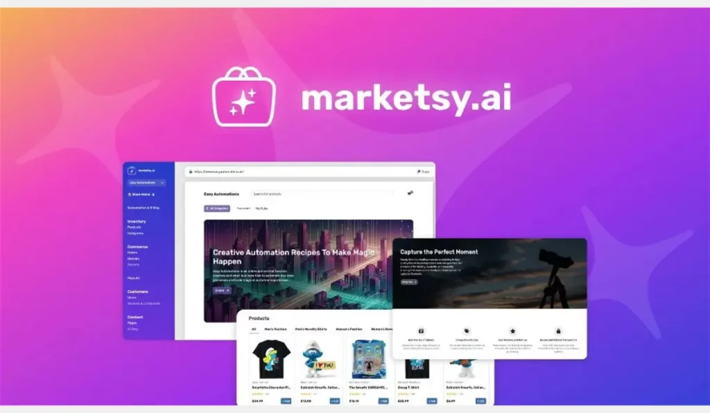 Marketsy.ai tool תוכנה בינה מלאכותית
