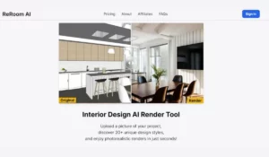 ReRoom ai tool תוכנה בינה מלאכותית