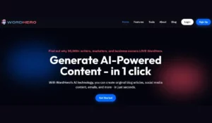 WordHero ai tool תוכנה בינה מלאכותית