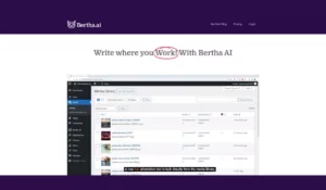 Bertha.ai כלי בינה מלאכותית ליצירת תוכן