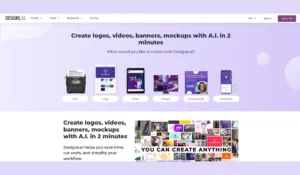 Designs AI כלי בינה מלאכותית ליצירת עיצובים