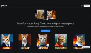 Petsy.AI יצירת תמונות לחיות המחמד שלכם בעזרת בינה מלאכותית