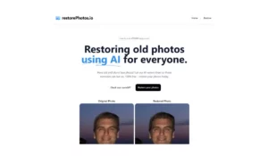 RestorePhotos כלי בינה מלאכותית לשחזור תמונות ישנות
