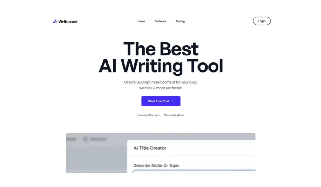 Writeseed כלי בינה מלאכותית ליצירת תוכן